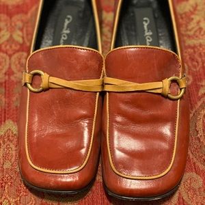 Red David Aaron Italy leather loafers size 38